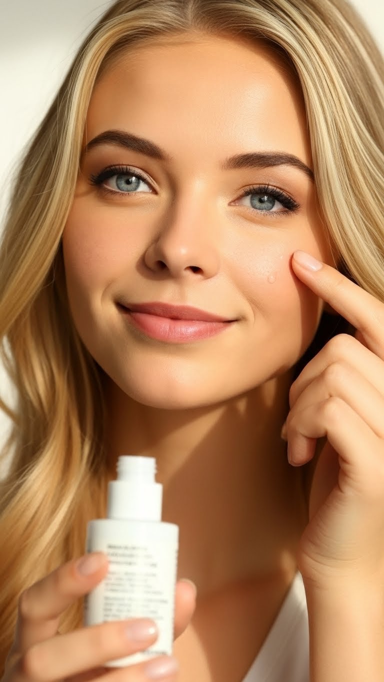 mia applying skincare serum 003